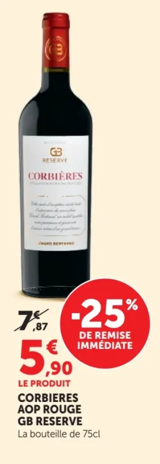 CORBIERES AOP ROUGE GB RESERVE