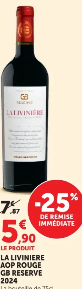 LA LIVINIERE AOP ROUGE GB RESERVE