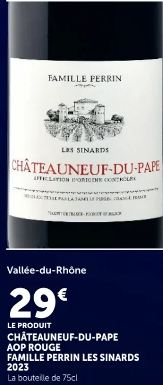 Châteauneuf-du-Pape AOP Rouge Famille Perrin Les Sinards