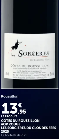 Roussillon Côtes du Roussillon AOP Rouge Les Sorcières du Clos des Fées 2025