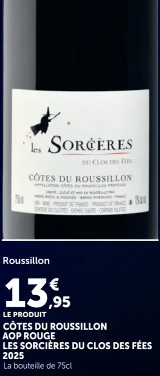 Roussillon Côtes du Roussillon AOP Rouge Les Sorcières du Clos des Fées 2025