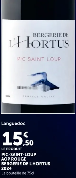 Vin rouge Pic-Saint-Loup AOP Rouge Bergerie de l'Hortus 2024