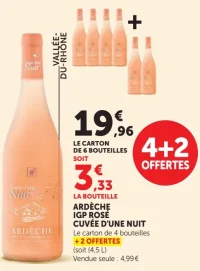 Vin rosé Ardèche IGP Cuvée d'Une Nuit