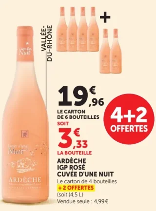 Vin rosé Ardèche IGP Cuvée d'Une Nuit