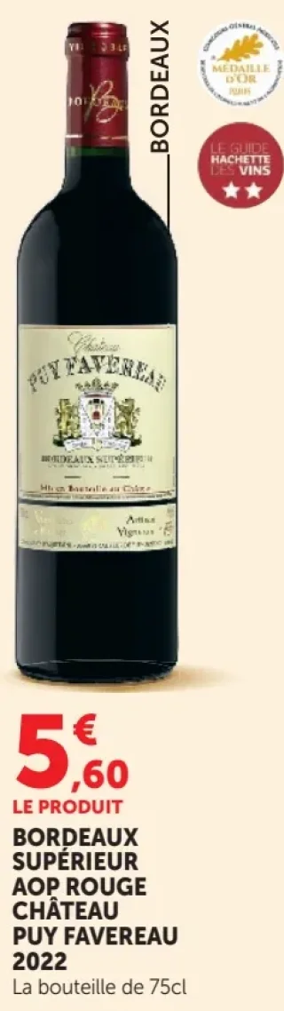 Bordeaux Supérieur AOP Rouge Château Puy Favereau
