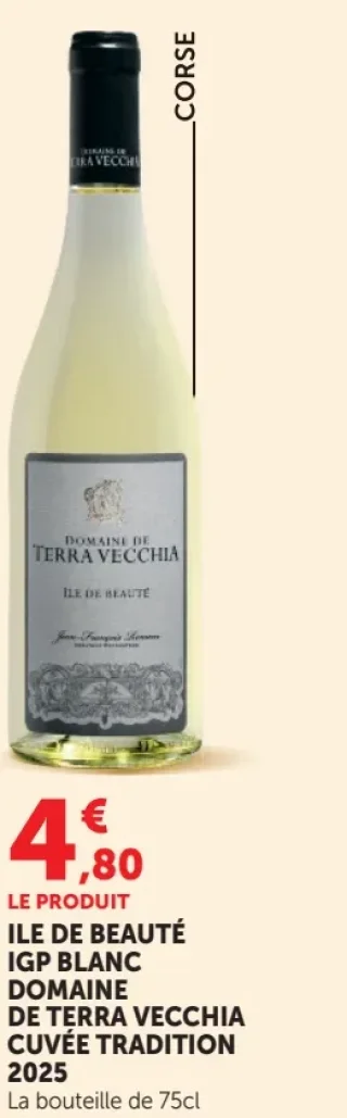 Domaine de Terra Vecchia Cuvée Tradition Ile de Beauté IGP Blanc 2025