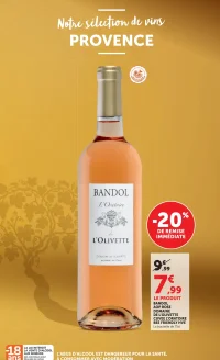 Vin rosé Bandol AOP Domaine de L'Olivette Cuvée L'Oratoire