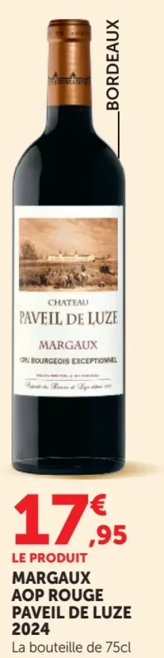 Vin rouge Margaux AOP Paveil de Luze 2024