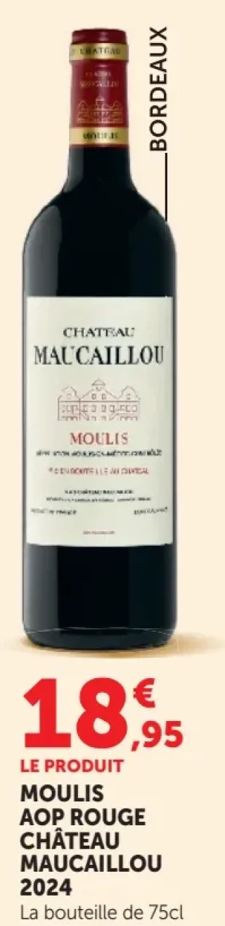 Vin rouge Moulis AOP Château Maucaillou 2024