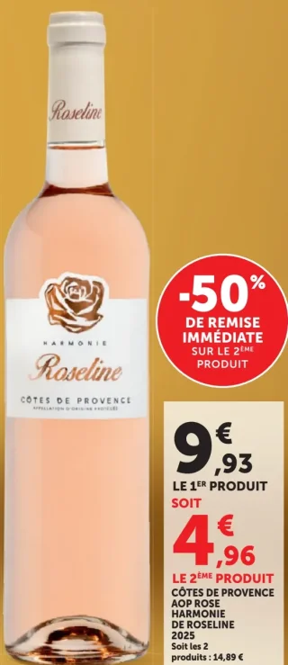 Côtes de Provence AOP Rosé Harmonie de Roseline 2025