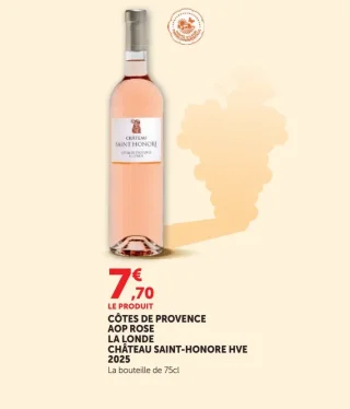 Côtes de Provence AOP Rosé La Londe Château Saint-Honoré HVE 2025
