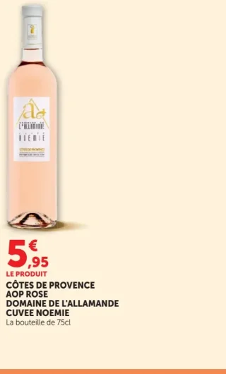 Côtes de Provence AOP Rosé Domaine de l'Allemande Cuvée Noémie