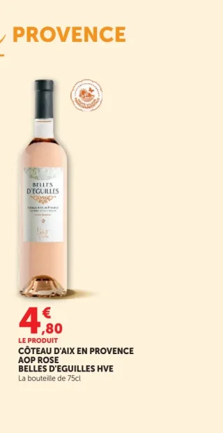 Côteau d'Aix en Provence AOP Rosé Belles d'Eguilles HVE