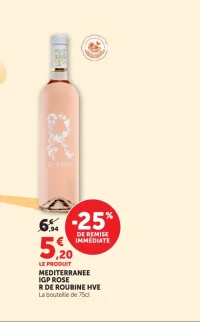 Vin rosé R de Roubine HVE Méditerranée IGP