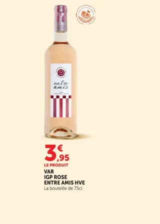 Vin rosé Var IGP Entre Amis HVE