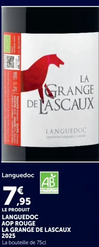 La Grange de Lascaux Languedoc AOP Rouge