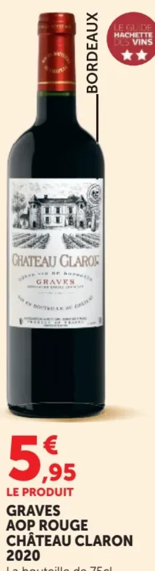 Vin Rouge Graves AOP Château Claron 2020