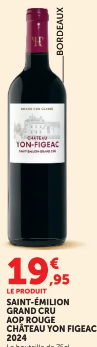 Vin Rouge Saint-Émilion Grand Cru AOP Château Yon Figeac 2024