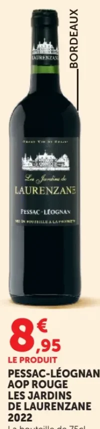 Vin Rouge Pessac-Léognan AOP Les Jardins de Laurenzane 2022