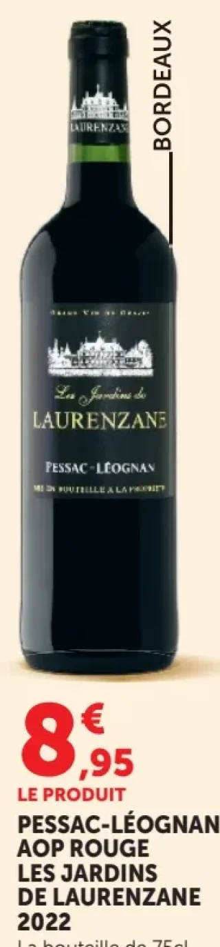 Vin Rouge Pessac-Léognan AOP Les Jardins de Laurenzane 2022