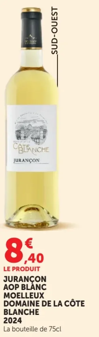 Jurançon AOP Blanc Moelleux Domaine de la Côte Blanche 2024