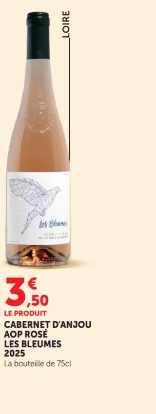 CABERNET D'ANJOU AOP ROSÉ LES BLEUMES 2025