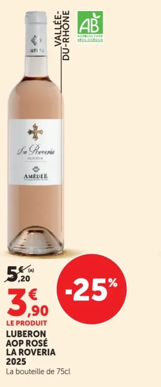 LUBERON AOP ROSÉ LA ROVERIA 2025