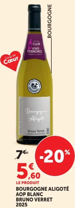 BOURGOGNE ALIGOTÉ AOP BLANC BRUNO VERRET 2025