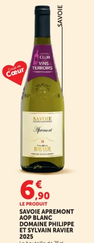 SAVOIE APREMONT AOP BLANC DOMAINE PHILIPPE ET SYLVAIN RAVIER 2025