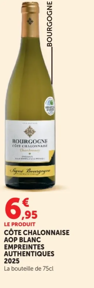 CÔTE CHALONNAISE AOP BLANC EMPREINTES AUTHENTIQUES 2025 Signé Bourgogne
