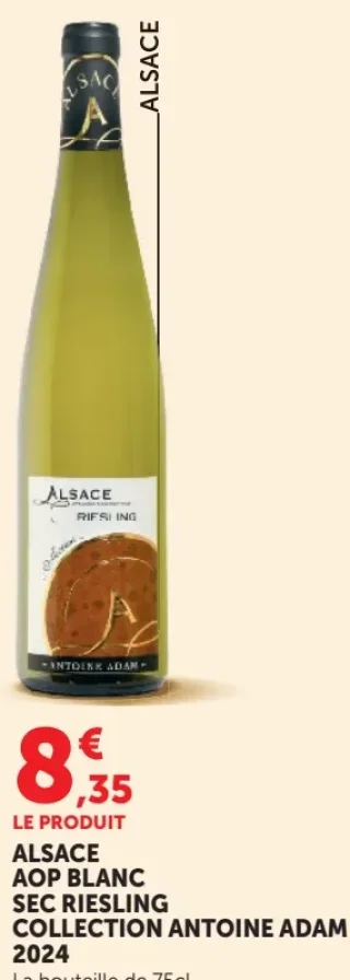 ALSACE AOP BLANC SEC RIESLING COLLECTION ANTOINE ADAM