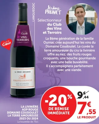Domaine Coudoulet La Terre Amoureuse La Livinière AOP Rouge