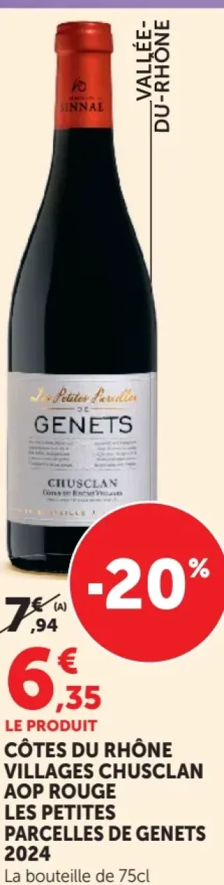 Côtes du Rhône Villages Chusclan AOP Rouge Les Petites Parcelles de Genets 2024
