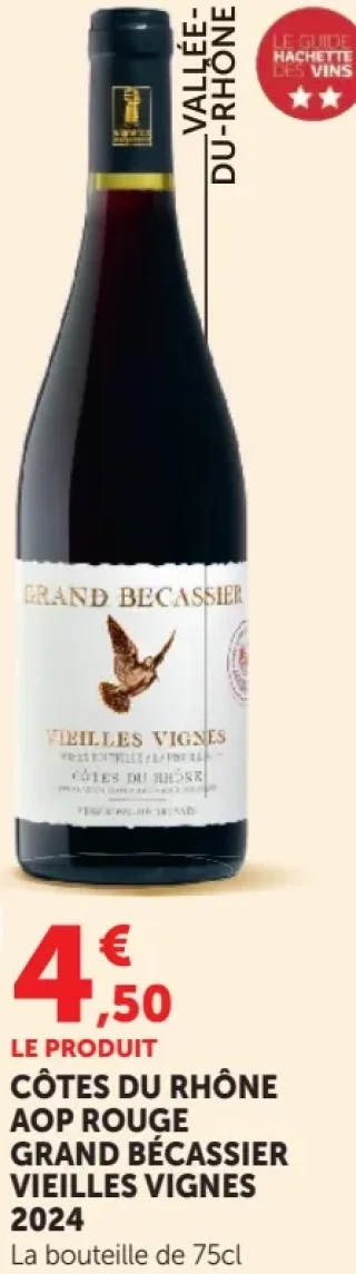Côtes du Rhône AOP Rouge Grand Bécassier Vieilles Vignes 2024