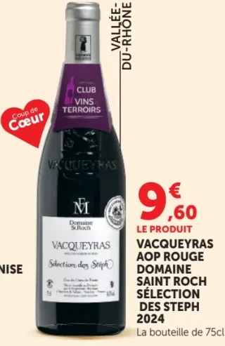 Vacqueyras AOP Rouge Domaine Saint Roch Sélection des Steph 2024