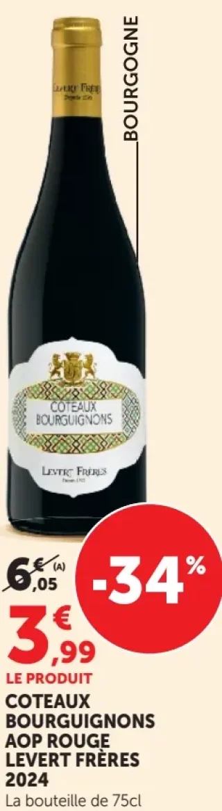 COTEAUX BOURGUIGNONS AOP ROUGE LEVERT FRÈRES 2024