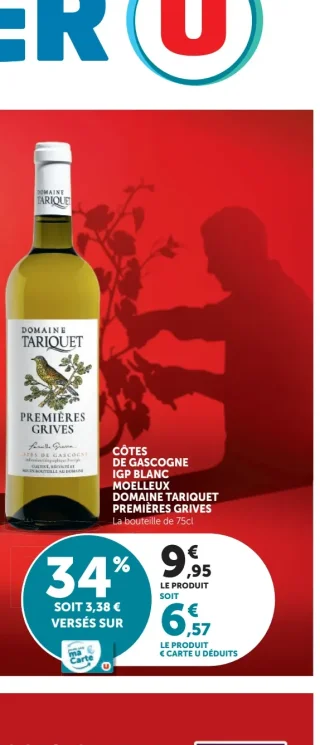 Domaine Tariquet Premières Grives Côtes de Gascogne IGP Blanc Moelleux