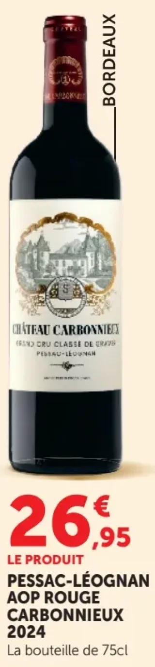 PESSAC-LÉOGNAN AOP ROUGE CARBONNIEUX 2024