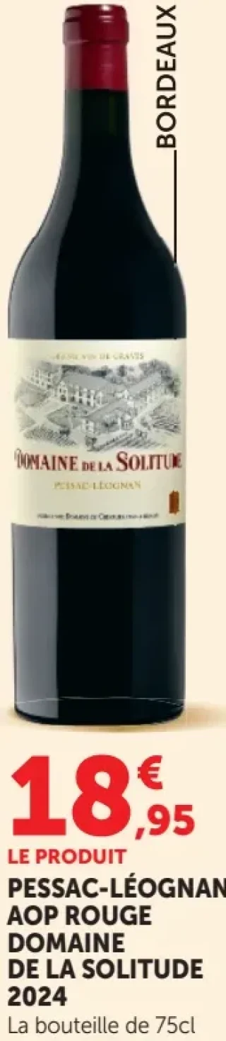 PESSAC-LÉOGNAN AOP ROUGE DOMAINE DE LA SOLITUDE 2024