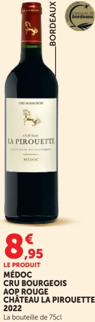 MÉDOC CRU BOURGEOIS AOP ROUGE CHÂTEAU LA PIROUETTE 2022