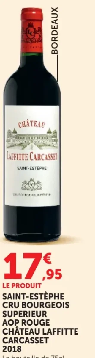 Saint-Estèphe Cru Bourgeois Supérieur AOP Rouge Château Laffitte Carcasset 2018