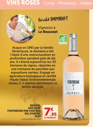 Fontbrune Bandol AOP Rosé par Château Val d'Arenc 2025