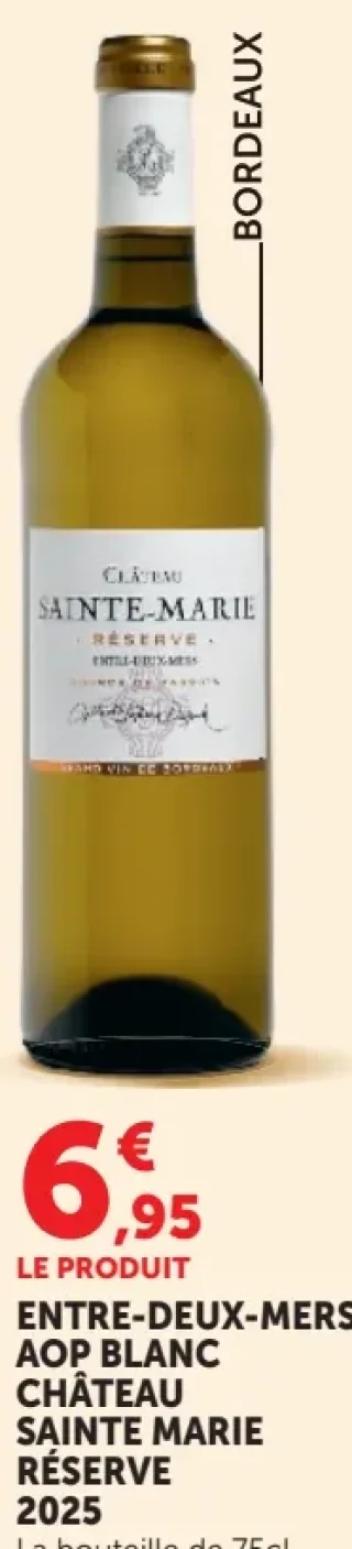 ENTRE-DEUX-MERS AOP BLANC CHÂTEAU SAINTE MARIE RÉSERVE 2025