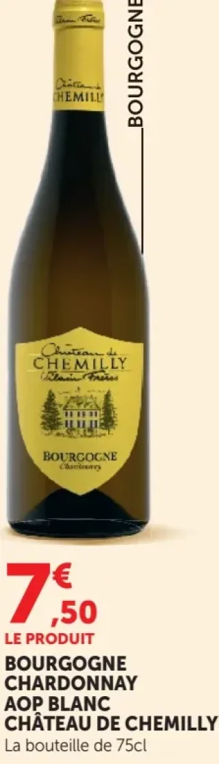 BOURGOGNE CHARDONNAY AOP BLANC CHÂTEAU DE CHEMILLY