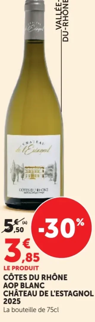 CÔTES DU RHÔNE AOP BLANC CHÂTEAU DE L'ESTAGNOL 2025