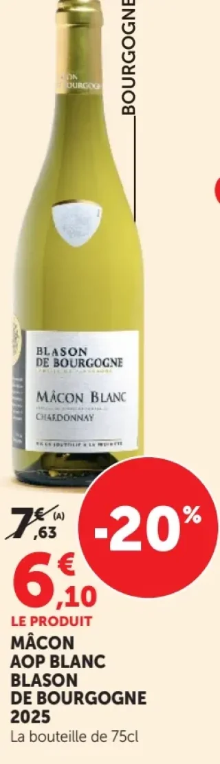 MÂCON AOP BLANC BLASON DE BOURGOGNE 2025