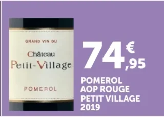 Vin rouge Pomerol AOP Rouge Château Petit-Village 2019