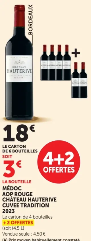 Médoc AOP Rouge Château Hauterive Cuvée Tradition 2023