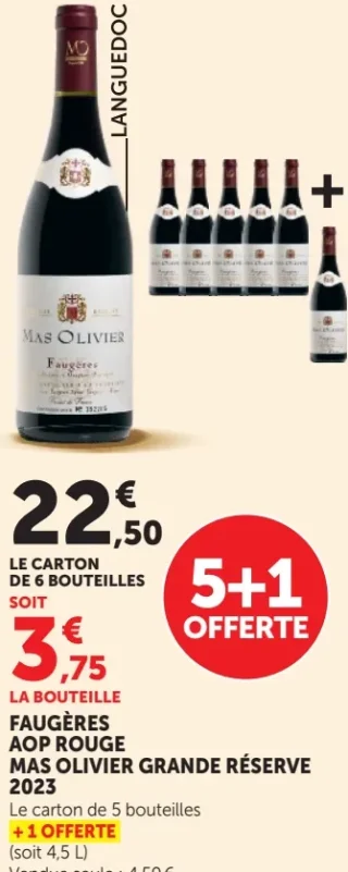 Faugères AOP Rouge Mas Olivier Grande Réserve 2023