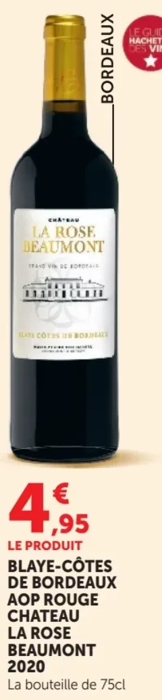 Blaye-Côtes de Bordeaux AOP Rouge Château La Rose Beaumont 2020